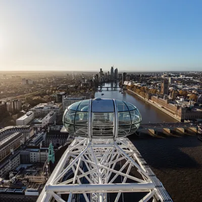 Top down view of the London Eye Pod
