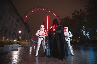 Darth Vader and Stormtroopers visit on May 4th
