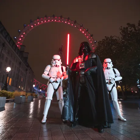 Darth Vader and Stormtroopers visit on May 4th