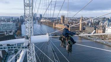 The London Eye gets a Spring Clean
